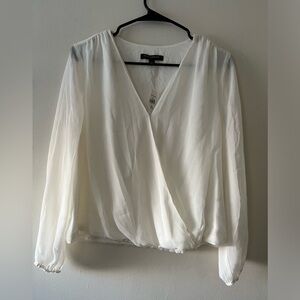 Banana Republic Women Surplice Top Size Petite Medium